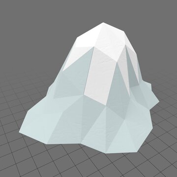 Stylized origami mountain