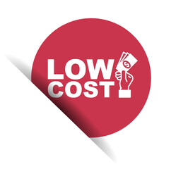 red vector illustration banner low cost