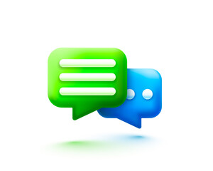 Chat bubble. Talk, dialogue, messenger or online support concept. web icon. Vector