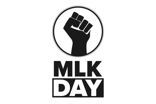 Martin Luther King Jr. Day. MLK. Third Monday in January. Holiday concept. Template for background, banner, card, poster with text inscription. Vector EPS10 illustration.