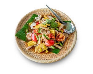 Papaya and fruit salad seafood