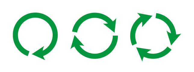 Set of round arrows, recycle. Vector illustration.