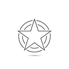Simple star on white background
