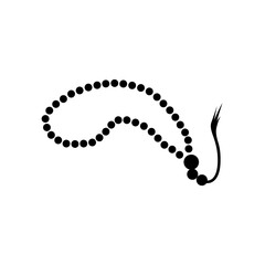 Misbaha linear icon. Dhikr. Thin line illustration.