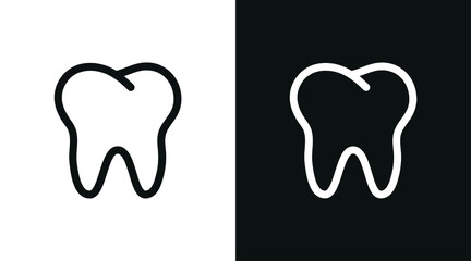 Vector image. Icon of a molar. Tooth image.