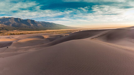 Obraz na płótnie Canvas Sunset on The Dune Field of Great Sand Dunes National Park, Colorado, USA