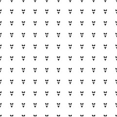 Fototapeta na wymiar Square seamless background pattern from black bikini symbols. The pattern is evenly filled. Vector illustration on white background
