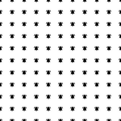 Square seamless background pattern from black bell symbols. The pattern is evenly filled. Vector illustration on white background