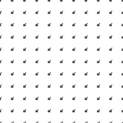 Square seamless background pattern from geometric shapes. The pattern is evenly filled with black chart up symbols. Vector illustration on white background