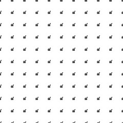 Square seamless background pattern from geometric shapes. The pattern is evenly filled with black chart up symbols. Vector illustration on white background