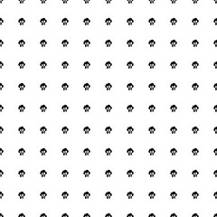Square seamless background pattern from geometric shapes. The pattern is evenly filled with black cloud technology symbols. Vector illustration on white background