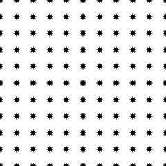 Square seamless background pattern from geometric shapes. The pattern is evenly filled with black coronavirus symbols. Vector illustration on white background