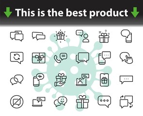 Simple set of message line vector line icons. contains icons such as conversation, SMS, notifications, group chat, and more. Editable stroke. 48x48 pixels perfect, white background