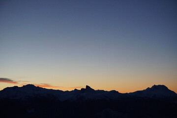 sunset in the mountains