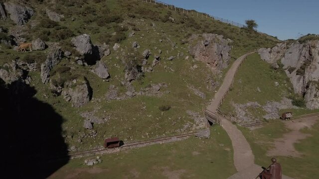 PAN SHOT - The Buferrera mines at Covadonga, Cangas de Onis, Asturias, Spain.&ldquo;Las Minas de Buferrera&rdquo; is a former iron and manganese mine. The mine remained active for over a century (1870-1979).