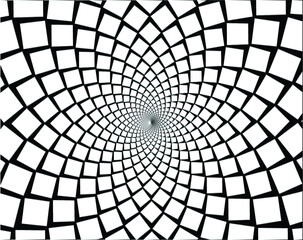 Obraz premium Dotted, dots, speckles abstract concentric circle. Spiral, swirl, twirl element.Circular and radial lines volute, helix.Segmented circle with rotation.Radiating arc lines.Cochlea