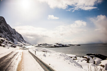 Winter in Lofoten Islands, Northern Norway