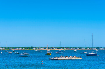 Boats in Hyannis Port Harbor