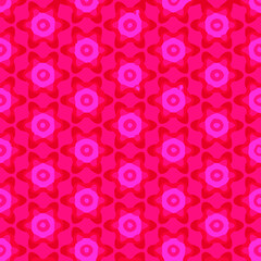 red geometric pattern with flowers