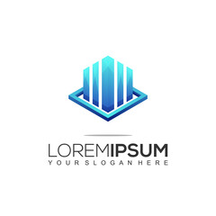 Modern Home Construction Logo Template