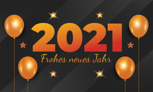 2021 Frohes neues Jahr, Germany, german happy new year 2021