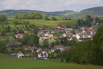 Fototapeta na wymiar Village Desenice in Bohemian Forest in Czech republic,Europe 