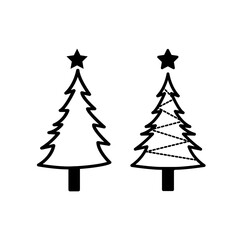 Christmas tree icon vector symbol
