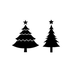 Christmas tree icon vector symbol