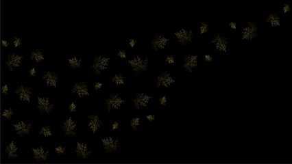 black background with gold leaves pattern