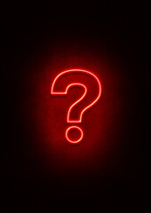 Red Neon Question Mark Sign