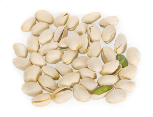 pistachioes isolated on white background