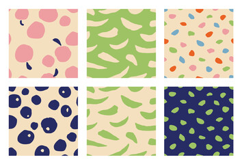 Vector set of patterns with organic shapes