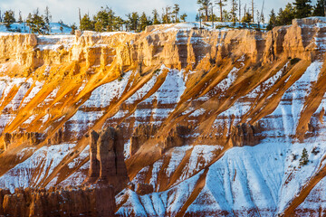 Winter Sunrise On The Hoodoos of Silent City From Sunset Point, Bryce Canyon National Park, Utah, USA