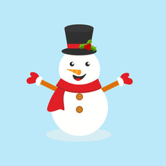 Winter season cute snowman collection
