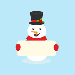 Winter season cute snowman collection