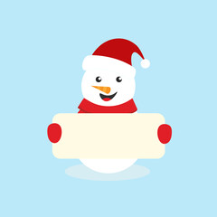Winter season cute snowman collection