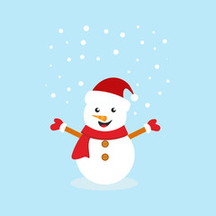 Winter season cute snowman collection