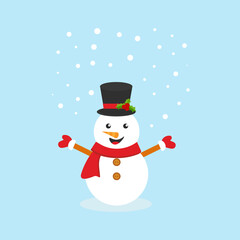 Winter season cute snowman collection