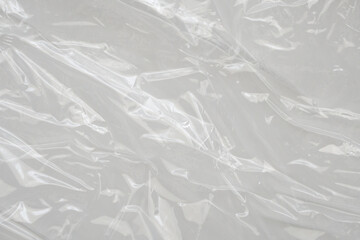 White plastic film wrap texture background