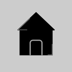 Black house icon. Vector stock illustration isolated. eps10