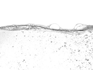 Soapy water with bubbles floating on surface of wash water