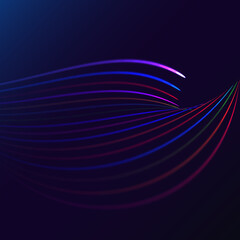 Multicolored abstract magic energy electrical spiral twisted cosmic fiery parallel lines, stripes shining glowing, rays of light on a colored background.  illustration. Texture