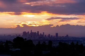 Cloudy colorful morning in Los Angeles