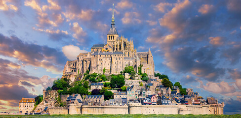 View of famous Mont-Saint-Michel