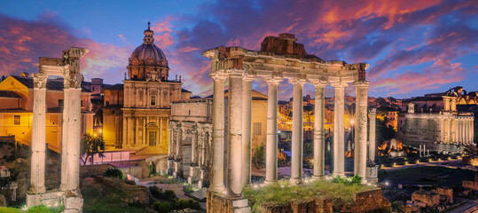 Famous Ruins of Forum Romanum