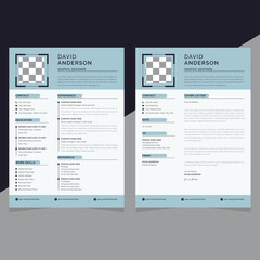 Creative clean and modern Professional Resume template with Cover Letter