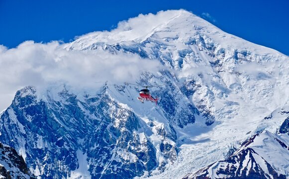 Mountain Rescue on Denali in the Alaska Range