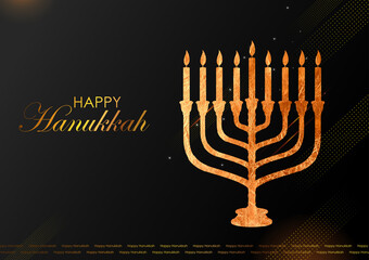 illustration of Happy Hanukkah, Jewish holiday festival greetings background