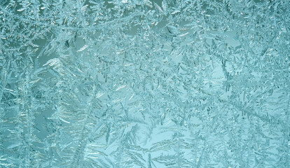  Frosty pattern on glass
