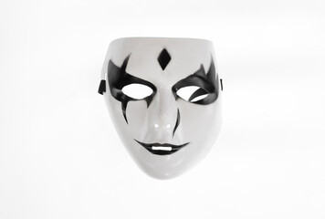 scary theatrical mask Isolated on white background